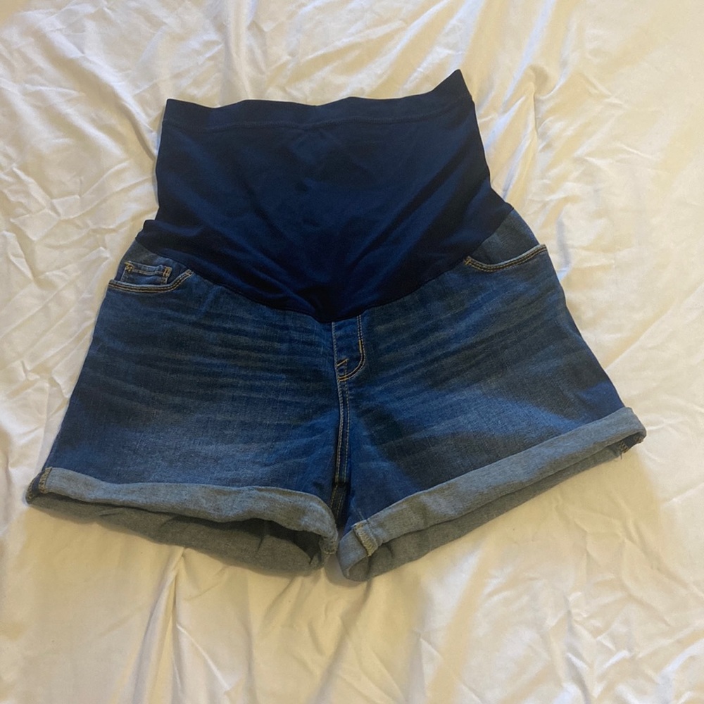 MATERNITY denim shorts